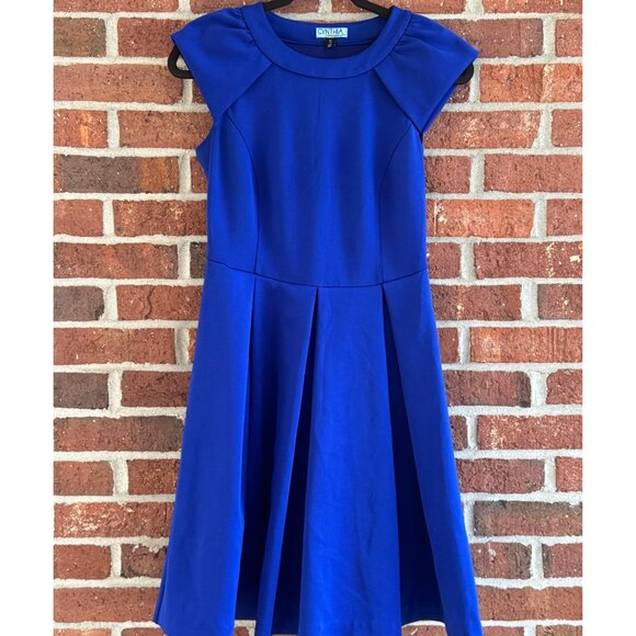 Cynthia Rowley Cobalt Blue Fit & Flare Cap Sleeve Dress Size S - Picture 1 of 7